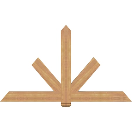 Ekena Millwork Kennewick Timber Gable Bracket, Western Red Cedar, 72"W x 42"H x 3 1/2"D x 5 1/2"F, 14/12 Pitch GBW072X42X0406KEN00SWR